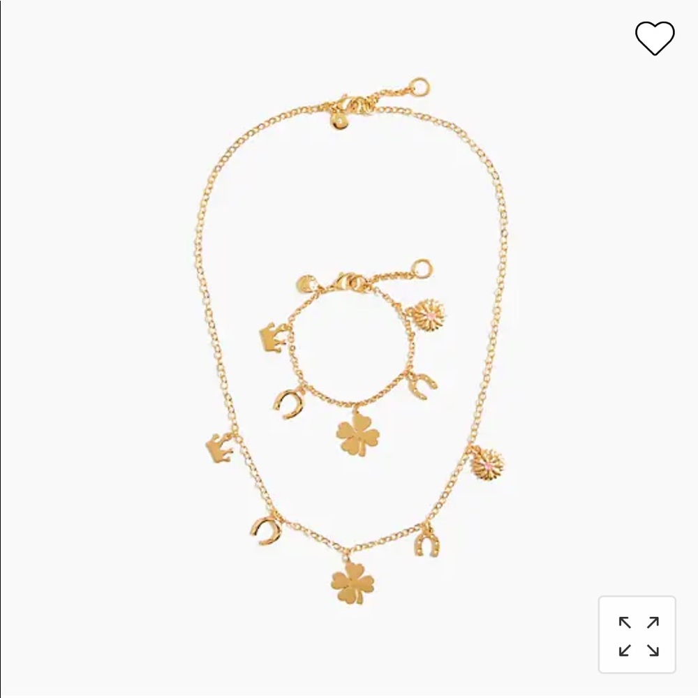 Crewcuts Girls Charm Necklace and Bracelet Set - Picture 2 of 3